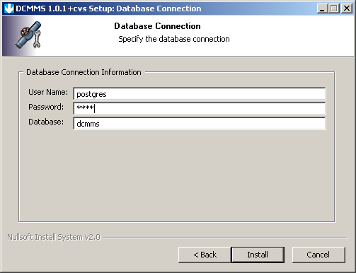 DCMMS Database Connection