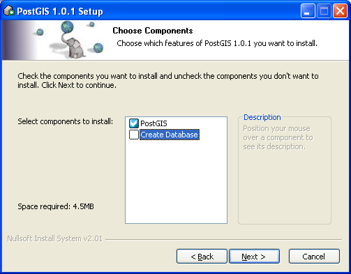 PostGIS Components