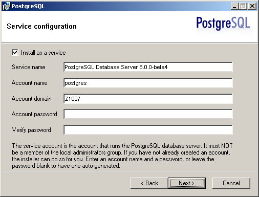 Service Configuration